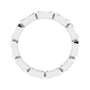 Sapphire Row Natural Diamond Emerald-Cut Station Band - 10K White Gold, 9 (view 2)