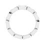 Sapphire Row Natural Diamond Emerald-Cut Station Band - 10K White Gold, 8.5 (view 2)