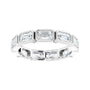 Sapphire Row Natural Diamond Emerald-Cut Station Band - 10K White Gold, 8.5 (view 3)