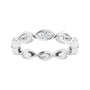 Sapphire Row Natural Diamond Marquise Station Band - Platinum, 4 × 2 mm, 5 (view 3)