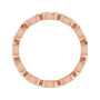 Sapphire Row Natural Diamond Marquise Station Band - 14K Rose Gold, 3.5 × 1.75 mm, 7 (view 2)