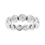 Sapphire Row Natural Diamond Marquise Station Band - 14K White Gold, 3 × 1.5 mm, 5 (view 3)