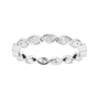 Sapphire Row Natural Diamond Marquise Station Band - 14K White Gold, 3 × 1.5 mm, 6 (view 3)