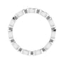 Sapphire Row Natural Diamond Marquise Station Band - 14K White Gold, 3.5 × 1.75 mm, 7 (view 2)