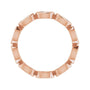 Sapphire Row Natural Diamond Marquise Station Band - 14K Rose Gold, 4 × 2 mm, 5 (view 2)