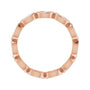Sapphire Row Natural Diamond Marquise Station Band - 14K Rose Gold, 4 × 2 mm, 6 (view 2)