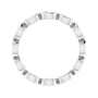 Sapphire Row Natural Diamond Marquise Station Band - Platinum, 3.5 × 1.75 mm, 5 (view 2)