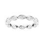 Sapphire Row Natural Diamond Marquise Station Band - Platinum, 3.5 × 1.75 mm, 6 (view 3)