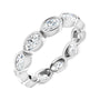 Sapphire Row Natural Diamond Oval Station Band - 10K White Gold, 9