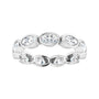 Sapphire Row Natural Diamond Oval Station Band - 10K White Gold, 9 (view 3)