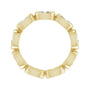 Sapphire Row Natural Diamond Oval Station Band - 10K Yellow Gold, 5.25 (view 2)