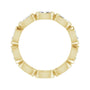 Sapphire Row Natural Diamond Oval Station Band - 10K Yellow Gold, 6.75 (view 2)
