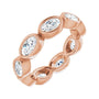 Sapphire Row Natural Diamond Oval Station Band - 10K Rose Gold, 5