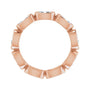 Sapphire Row Natural Diamond Oval Station Band - 10K Rose Gold, 5 (view 2)