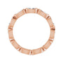Sapphire Row Natural Diamond Oval Station Band - 10K Rose Gold, 8 (view 2)