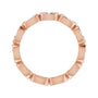 Sapphire Row Natural Diamond Oval Station Band - 10K Rose Gold, 9 (view 2)