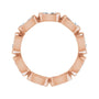 Sapphire Row Natural Diamond Oval Station Band - 10K Rose Gold, 5.5 (view 2)