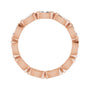 Sapphire Row Natural Diamond Oval Station Band - 10K Rose Gold, 8.5 (view 2)