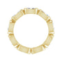 Sapphire Row Natural Diamond Oval Station Band - 10K Yellow Gold, 4 (view 2)