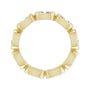 Sapphire Row Natural Diamond Oval Station Band - 10K Yellow Gold, 5 (view 2)