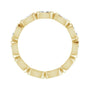Sapphire Row Natural Diamond Oval Station Band - 10K Yellow Gold, 9 (view 2)