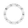 Sapphire Row Natural Diamond Oval Station Band - 10K White Gold, 5.75 (view 2)
