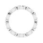 Sapphire Row Natural Diamond Oval Station Band - 10K White Gold, 6.75 (view 2)