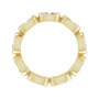 Sapphire Row Natural Diamond Oval Station Band - 10K Yellow Gold, 5.5 (view 2)