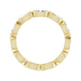 Sapphire Row Natural Diamond Oval Station Band - 10K Yellow Gold, 8.5 (view 2)