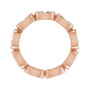 Sapphire Row Natural Diamond Oval Station Band - 10K Rose Gold, 4.75 (view 2)