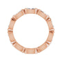 Sapphire Row Natural Diamond Oval Station Band - 10K Rose Gold, 5.75 (view 2)