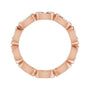 Sapphire Row Natural Diamond Oval Station Band - 10K Rose Gold, 6.25 (view 2)