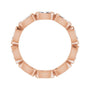 Sapphire Row Natural Diamond Oval Station Band - 10K Rose Gold, 6.75 (view 2)