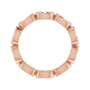 Sapphire Row Natural Diamond Oval Station Band - 10K Rose Gold, 7.25 (view 2)