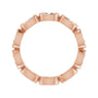 Sapphire Row Natural Diamond Oval Station Band - 10K Rose Gold, 7.75 (view 2)