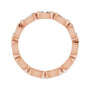 Sapphire Row Natural Diamond Oval Station Band - 10K Rose Gold, 8.25 (view 2)