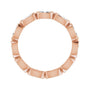 Sapphire Row Natural Diamond Oval Station Band - 10K Rose Gold, 8.75 (view 2)