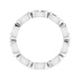 Sapphire Row Natural Diamond Oval Station Band - 10K White Gold, 6.5 (view 2)