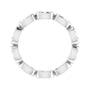 Sapphire Row Natural Diamond Oval Station Band - 10K White Gold, 7.5 (view 2)