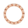 Sapphire Row Lab-Grown Diamond Asscher Station Band - 14K Rose Gold, 2.5 × 2.5 mm, 5 (view 2)