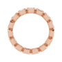 Sapphire Row Lab-Grown Diamond Asscher Station Band - 14K Rose Gold, 2.5 × 2.5 mm, 6 (view 2)