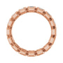 Sapphire Row Lab-Grown Diamond Asscher Station Band - 14K Rose Gold, 2.5 × 2.5 mm, 7 (view 2)