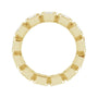 Sapphire Row Lab-Grown Diamond Asscher Station Band - 14K Yellow Gold, 3 × 3 mm, 5.5 (view 2)