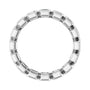 Sapphire Row Lab-Grown Diamond Asscher Station Band - 14K White Gold, 2.5 × 2.5 mm, 7 (view 2)