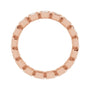 Sapphire Row Lab-Grown Diamond Asscher Station Band - 14K Rose Gold, 2 × 2 mm, 5 (view 2)