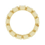 Sapphire Row Lab-Grown Diamond Asscher Station Band - 14K Yellow Gold, 3 × 3 mm, 6 (view 2)