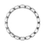 Sapphire Row Lab-Grown Diamond Asscher Station Band - 14K White Gold, 2 × 2 mm, 7 (view 2)