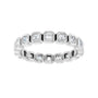Sapphire Row Lab-Grown Diamond Asscher Station Band - 14K White Gold, 2 × 2 mm, 7 (view 3)
