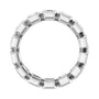 Sapphire Row Lab-Grown Diamond Asscher Station Band - 14K White Gold, 3 × 3 mm, 7 (view 2)
