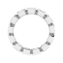 Sapphire Row Lab-Grown Diamond Asscher Station Band - 14K White Gold, 3 × 3 mm, 5.5 (view 2)